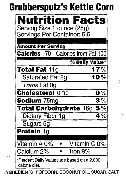 Kettle Corn Label