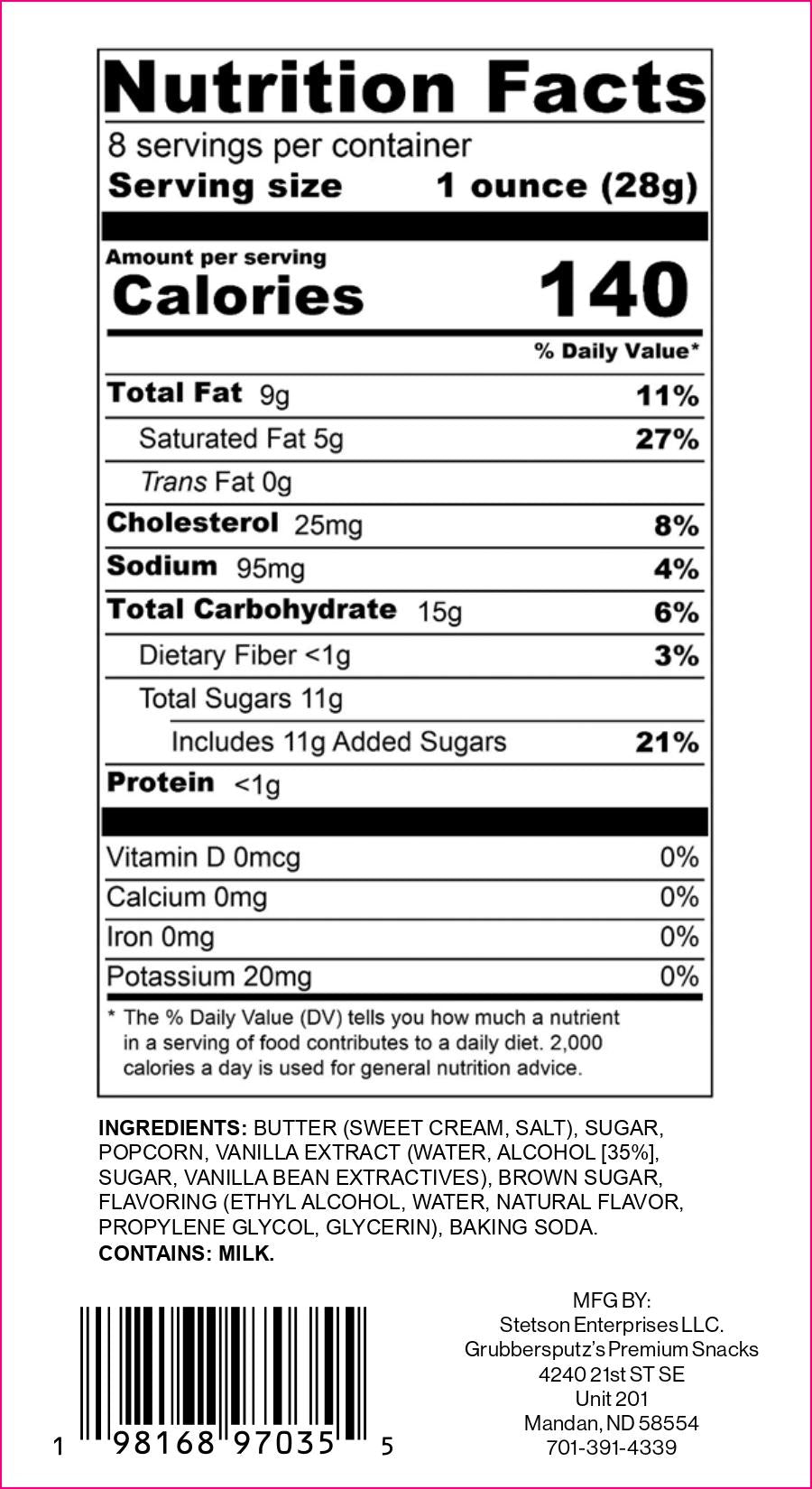 Whiskey Caramel Label